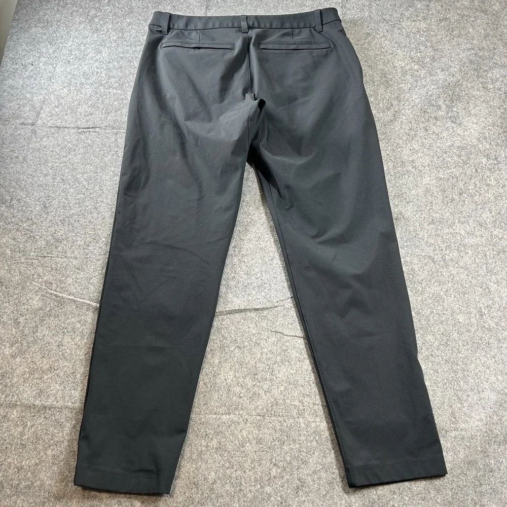 Lululemon ABC Slim-Fit Warpstreme Gray Pants Mens 34 Trousers Chino Stretch
